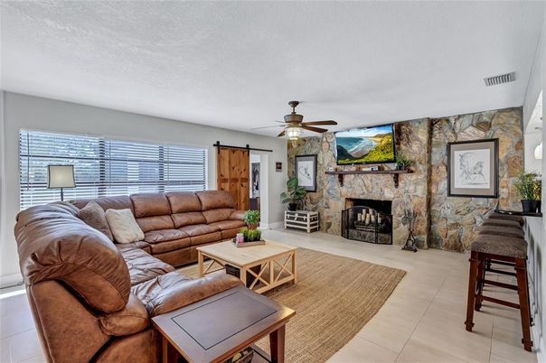Fireplace, Interior, Living room, Stone Walls