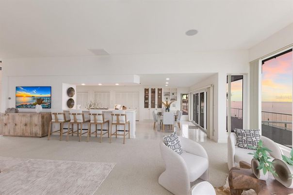 Interior, Kitchen, Living room, Recessed Lighting