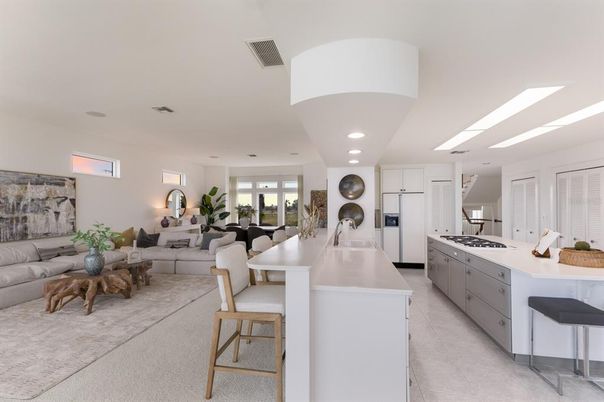 Dining room, Interior, Kitchen, Living room, Recessed Lighting