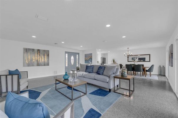 Chandelier, Dining room, Interior, Living room, Recessed Lighting