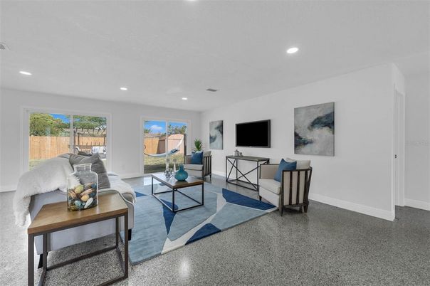 Interior, Living room, Recessed Lighting