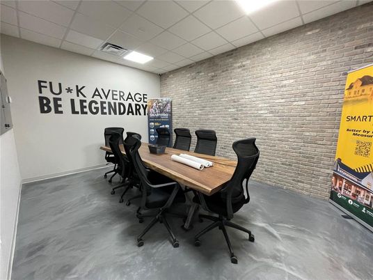 Home Office, Interior, Recessed Lighting, Stone Walls