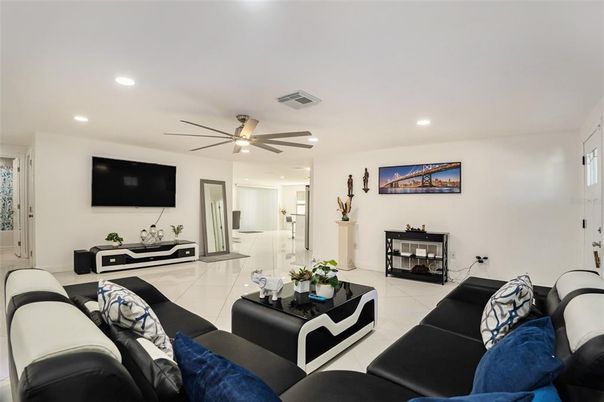 Interior, Living room, Recessed Lighting