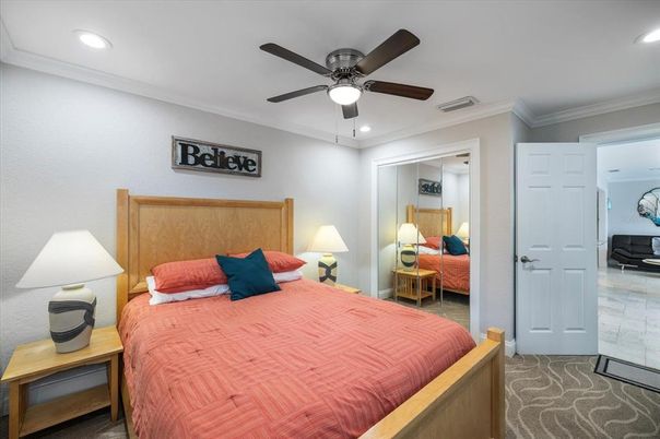 Bedroom, Interior, Recessed Lighting