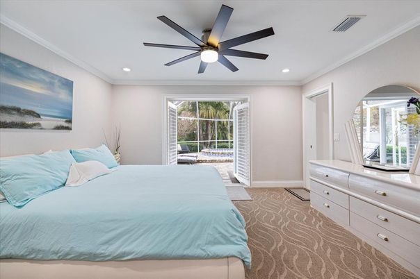 Bedroom, Interior, Recessed Lighting