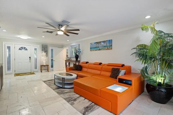 Interior, Living room, Recessed Lighting