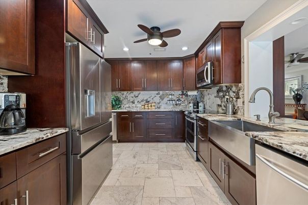 Interior, Kitchen, Recessed Lighting, Stainless Steel Appliances
