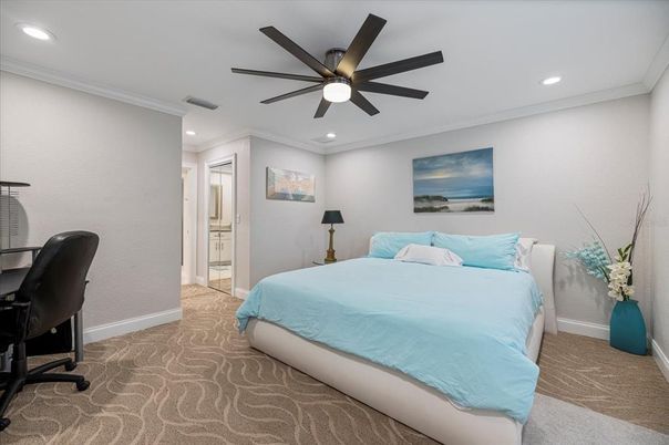 Bedroom, Interior, Recessed Lighting