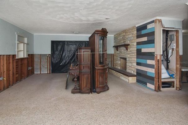 Fireplace, Interior, Stone Walls