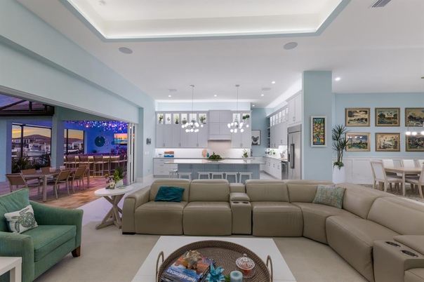 Dining room, Interior, Kitchen, Living room, Pendant Lights, Recessed Lighting