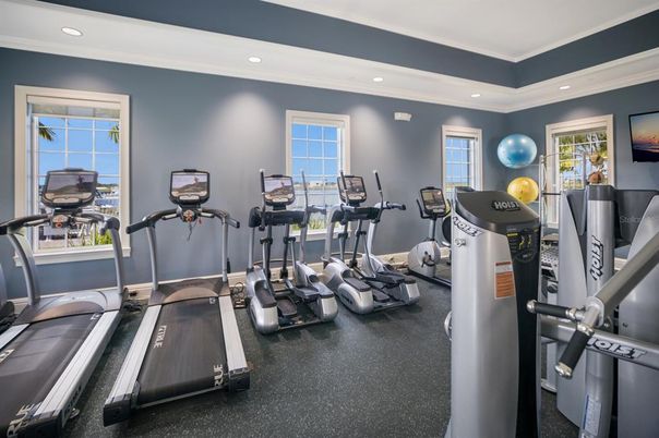 Fitness Equipment, Gym, Interior, Recessed Lighting
