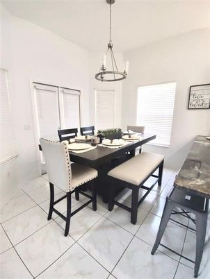 Dining room, Interior, Pendant Lights