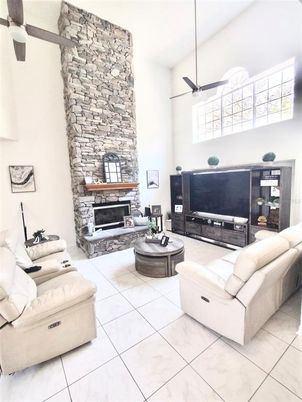 Fireplace, Interior, Living room, Stone Walls