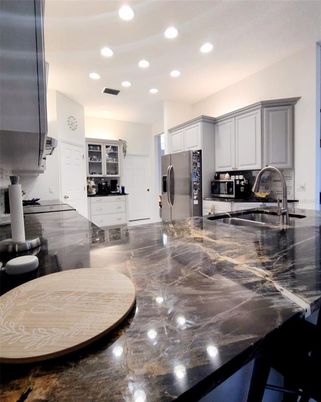 Interior, Kitchen, Recessed Lighting, Stainless Steel Appliances