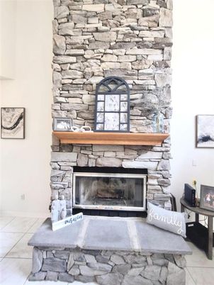 Fireplace, Interior, Stone Walls