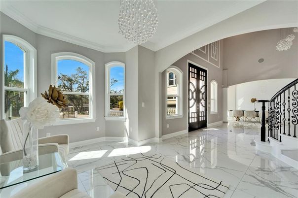 Chandelier, Interior, Marble, Water