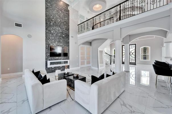 Fireplace, Interior, Living room, Marble