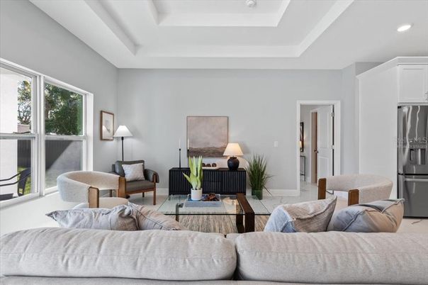 Interior, Kitchen, Living room, Recessed Lighting, Stainless Steel Appliances