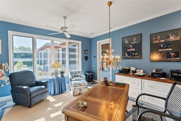 Chandelier, Home Office, Interior
