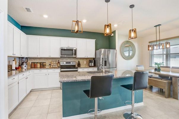 Interior, Kitchen, Pendant Lights, Recessed Lighting, Stainless Steel Appliances