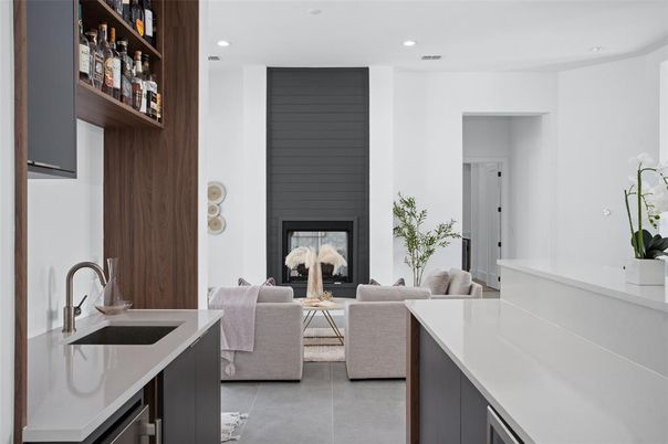 Fireplace, Interior, Living room, Recessed Lighting