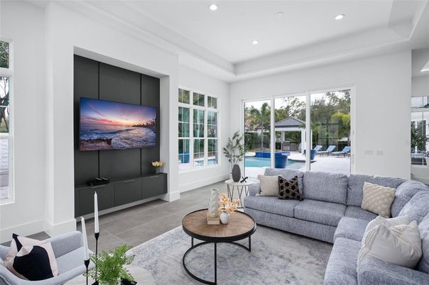 Interior, Living room, Recessed Lighting