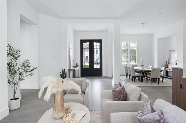 Dining room, Interior, Living room, Recessed Lighting