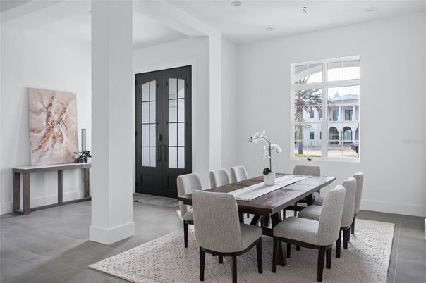 Dining room, Interior, Recessed Lighting