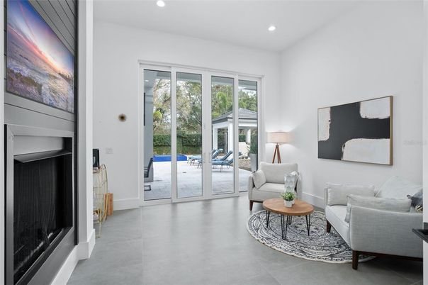 Interior, Living room, Recessed Lighting
