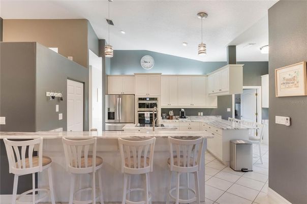 Interior, Kitchen, Pendant Lights, Recessed Lighting, Stainless Steel Appliances