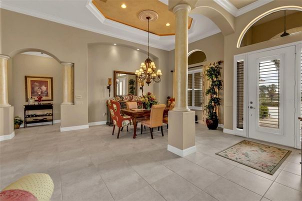 Chandelier, Dining room, Interior, Recessed Lighting