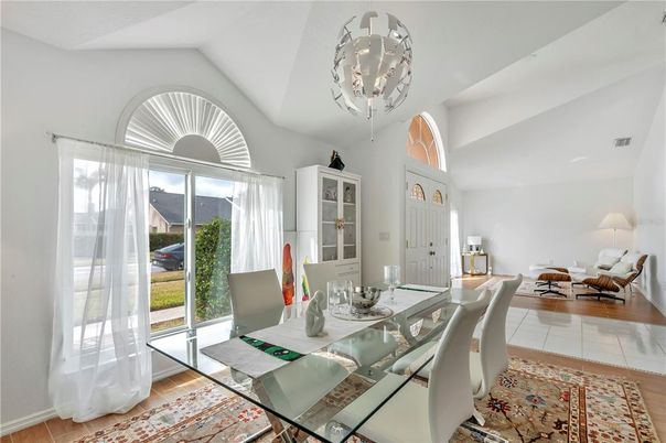 Chandelier, Dining room, Interior, Pendant Lights, Wood Texture Flooring