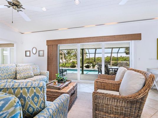 Interior, Living room, Pool, Recessed Lighting, Sun Room