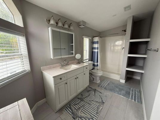 Bathroom, Interior, Wood Texture Flooring