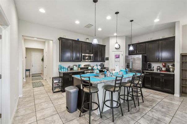 Interior, Kitchen, Pendant Lights, Recessed Lighting, Stainless Steel Appliances