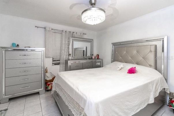 Bedroom, Chandelier, Interior