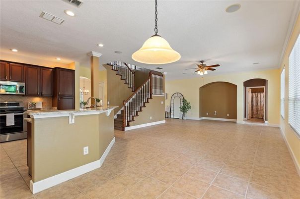 Interior, Kitchen, Pendant Lights, Recessed Lighting, Stainless Steel Appliances