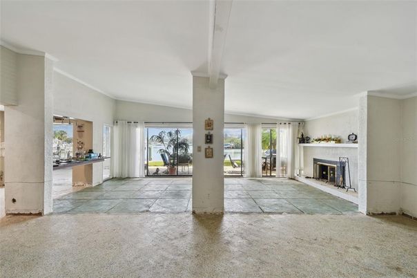 Empty room, Fireplace, Interior