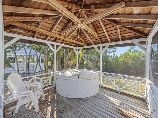 Exterior, Hot Tub, Interior, Sun Room, Wooden Beams, Wooden Ceilings, Wood Texture Flooring