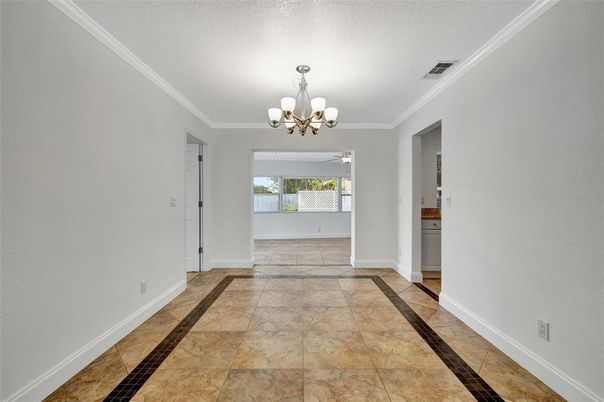 Chandelier, Empty room, Interior