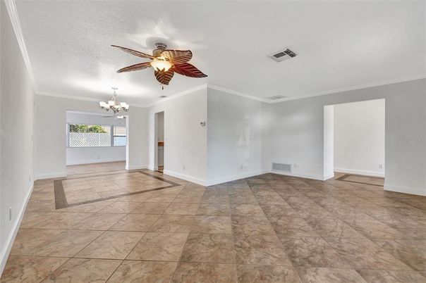 Chandelier, Empty room, Interior