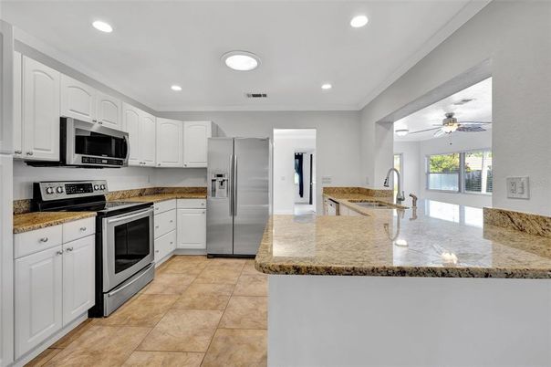 Interior, Kitchen, Recessed Lighting, Stainless Steel Appliances
