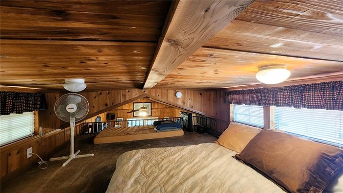 Bedroom, Interior, Wooden Ceilings, Wooden Walls