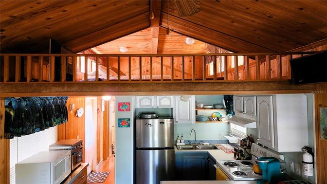 Interior, Kitchen, Stainless Steel Appliances, Wooden Ceilings