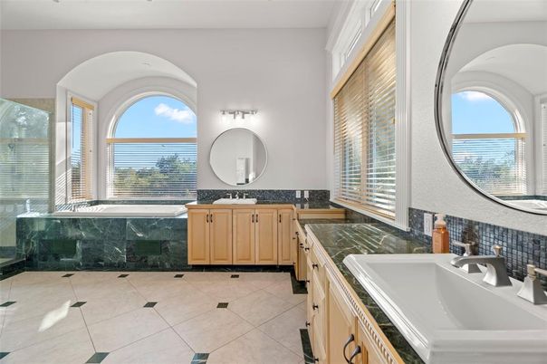 Bathroom, Dual Sink Vanities, Glass Shower, Interior