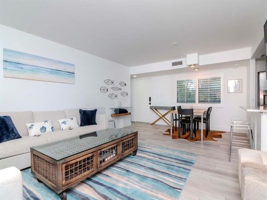 Dining room, Interior, Living room, Recessed Lighting, Wood Texture Flooring