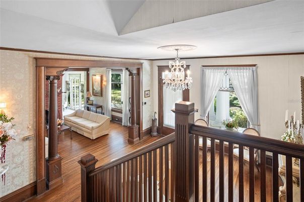 Chandelier, Interior, Wood Texture Flooring