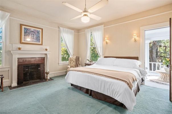 Bedroom, Fireplace, Interior