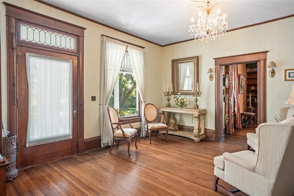 Chandelier, Interior, Wood Texture Flooring