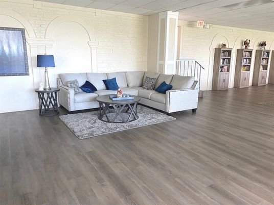Interior, Living room, Stone Walls, Wood Texture Flooring